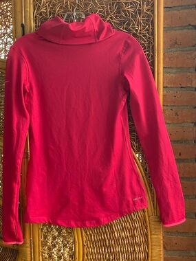 Nike Red Pro Dri-FIT Performance Athletic Turtleneck Long Sleeve Top